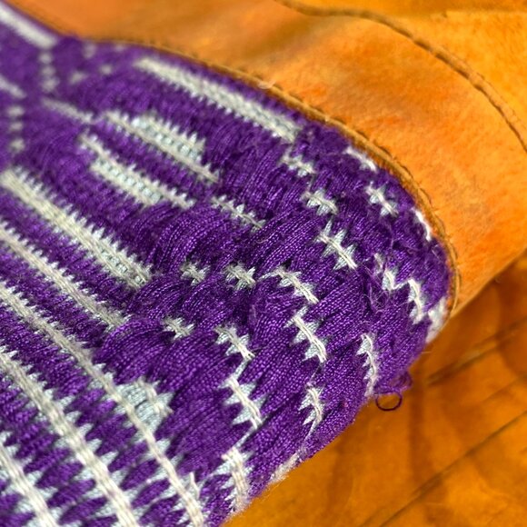 Guatemalan Leather/Textile Zip Top Overnight Duffle Bag - Picture 16 of 16